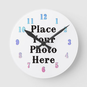 Horloge Ronde Your Photo Here Wall Clock
