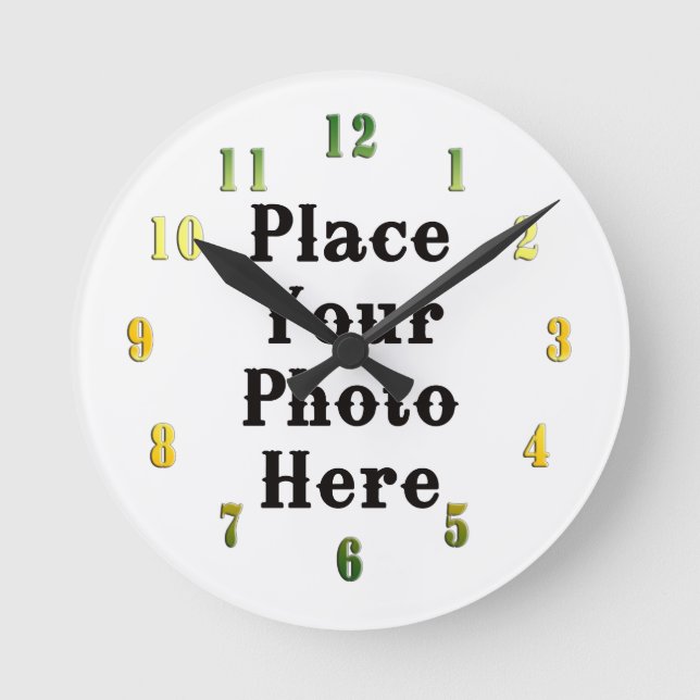 Horloge Ronde Your Photo Here Wall Clock (Recto)