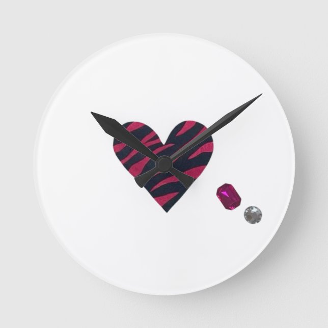 Horloge Ronde Zebra-heart (Recto)