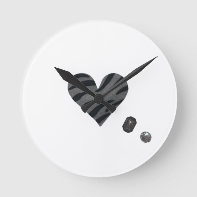 Horloge Ronde Zebra-heart (Recto)