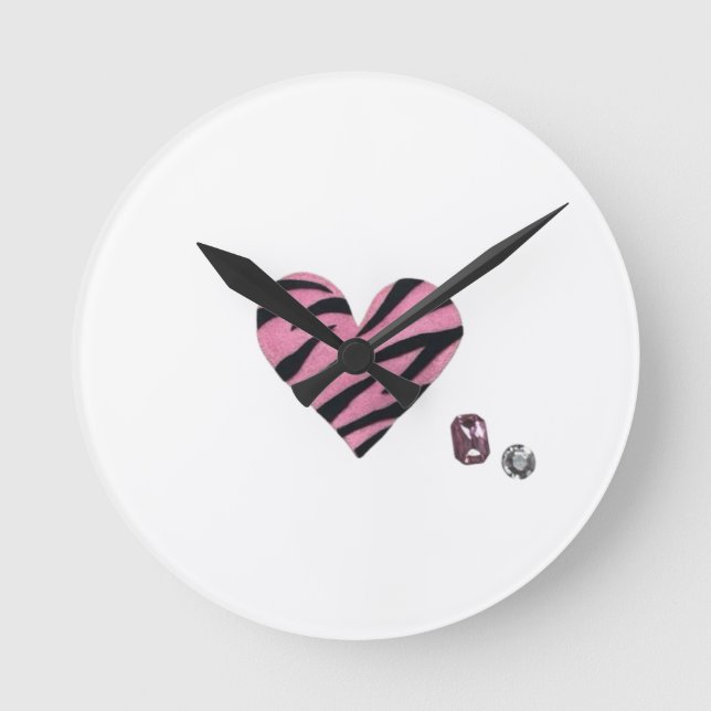 Horloge Ronde Zebra-heart (Recto)