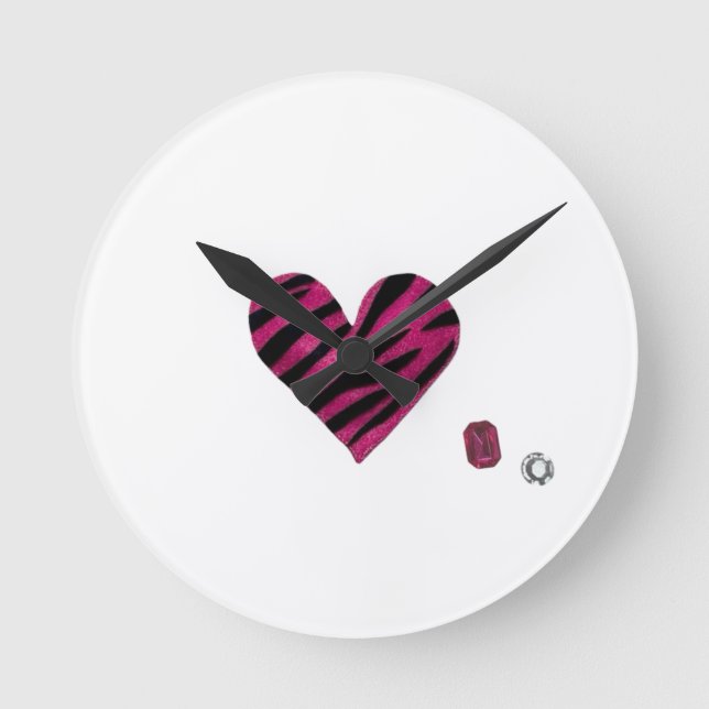 Horloge Ronde Zebra-heart (Recto)