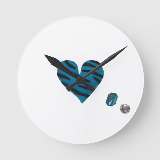 Horloge Ronde Zebra-heart (Recto)