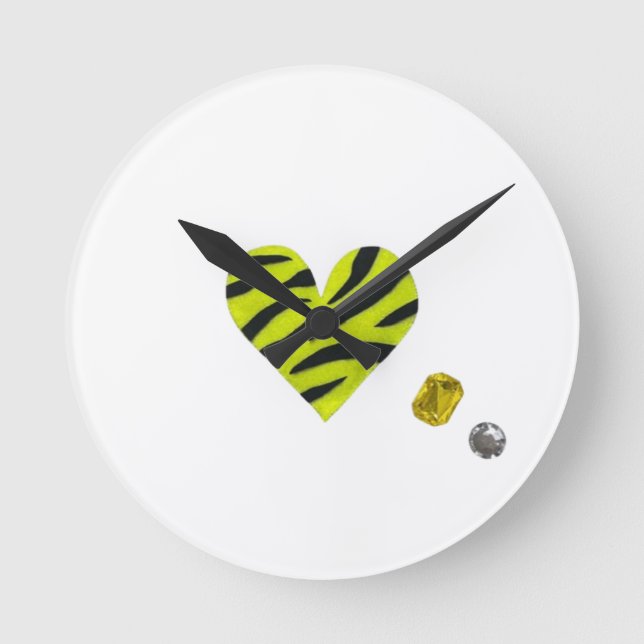 Horloge Ronde Zebra-heart (Recto)