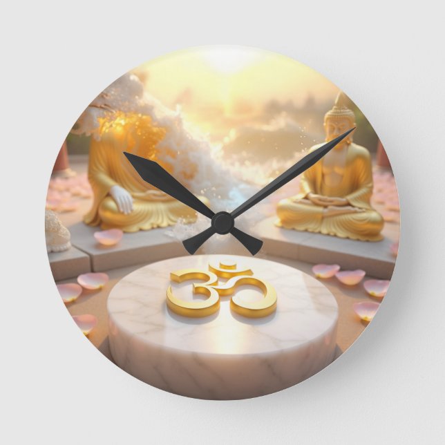 HORLOGE RONDE ZEN - BOUDDHISME - OM (Recto)