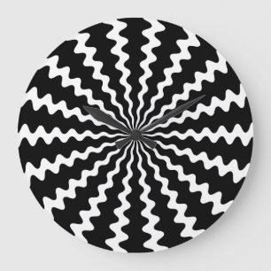 Horloge ronde Zig Zag