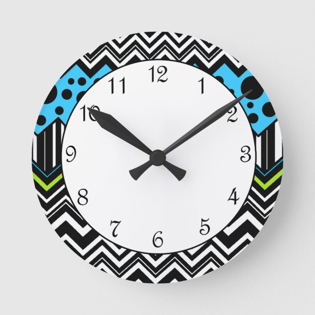 Horloge Ronde Zig Zags (Recto)
