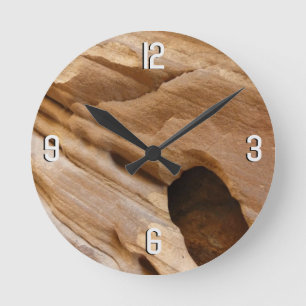 Horloge Ronde Zion Canyon Mur I Abstrait Nature Photographie