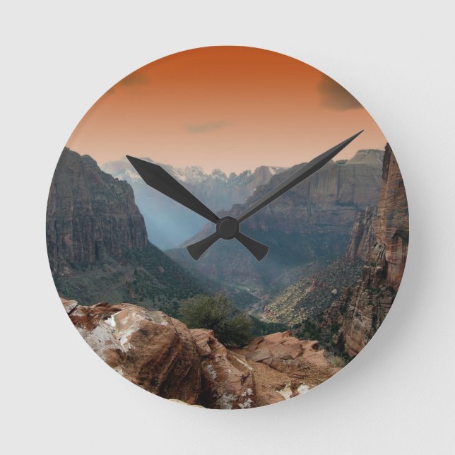 Horloge Ronde Zion National Park Mountains Landscape (Recto)