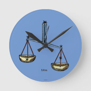 Horloge Ronde Zodiac : Libra En Couleur