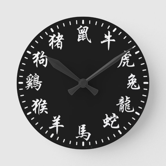 Horloge Ronde Zodiaque chinois (Recto)