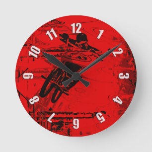 Horloge Ronde Zone rouge - BMX Street Rider