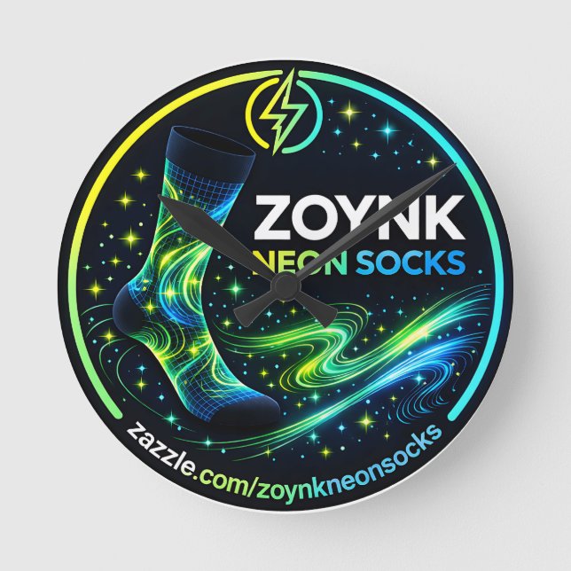 Horloge Ronde Zoynk Neon Socks (Recto)