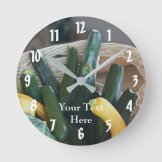 Horloge Ronde Zucchini Et L'Été Squash Nature