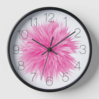 Horloge Rose Abstraite