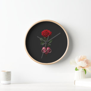 Horloge Rose d'Amour Infini