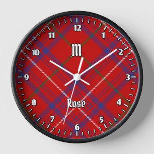 Horloge Rose de clan Tartan