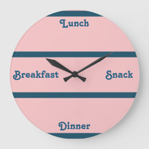 Horloge rose et bleu océan