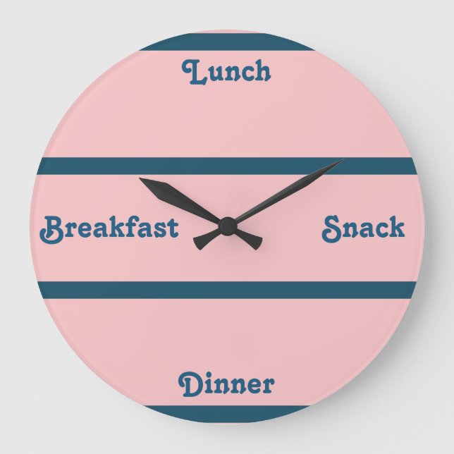 Horloge rose et bleu océan (Recto)