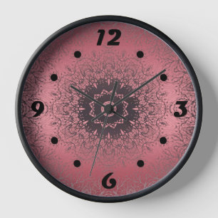 Horloge rose et gris