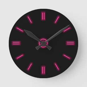 Horloge rose néon