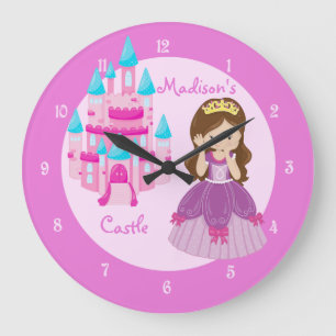 Horloge rose Personnalisée du château Princess