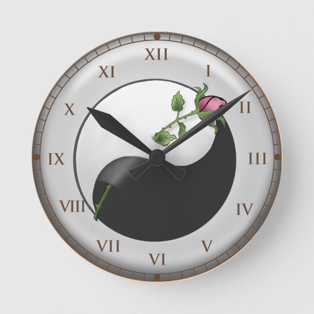 horloge Rose Yin Yang (Recto)
