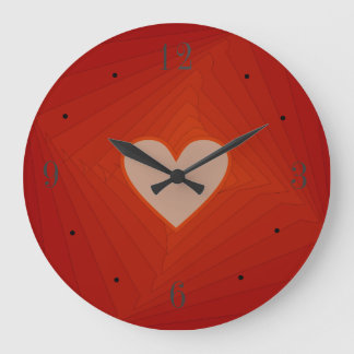 Horloge rouge avec Love Heart Center>Cadeaux Valen