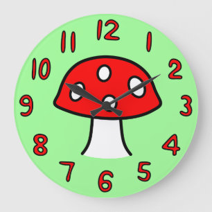 Horloge rouge du champignon