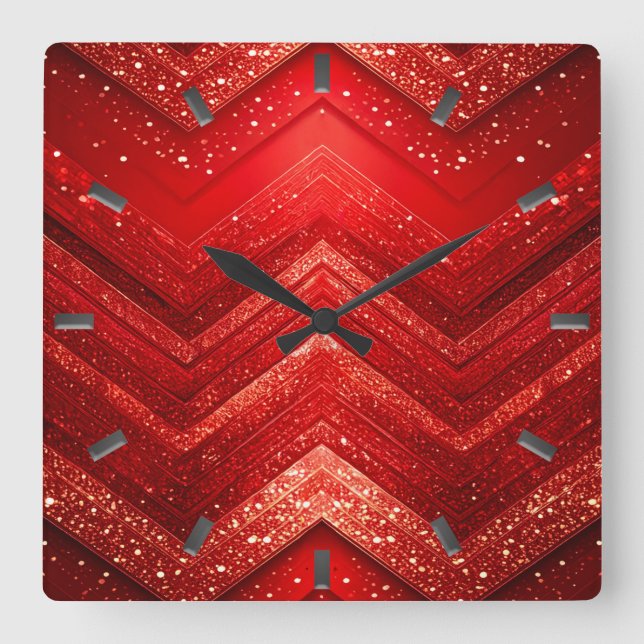 Horloge rouge du mur de la Parties scintillant déc (Recto)