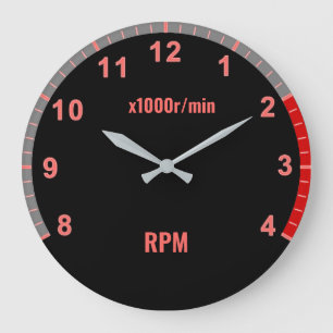 Horloge rouge du tachomètre pour garage mécanique