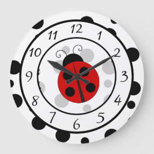 Horloge rouge jolie de Ladybug