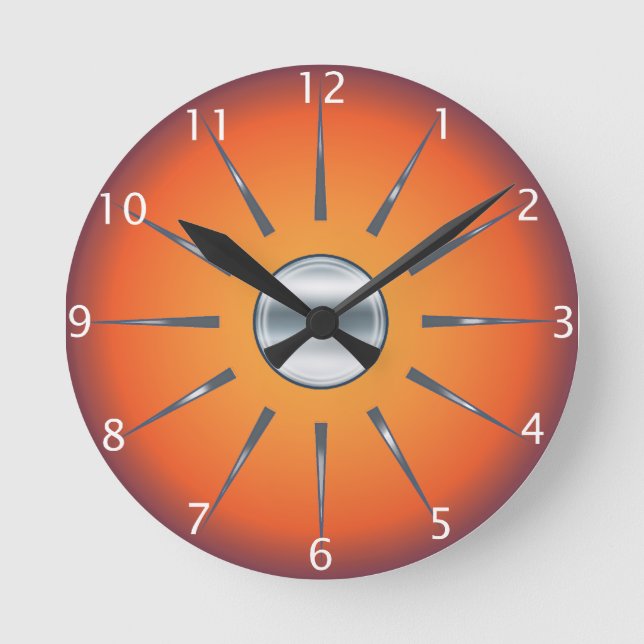 Horloge rouge orange rustique (Recto)
