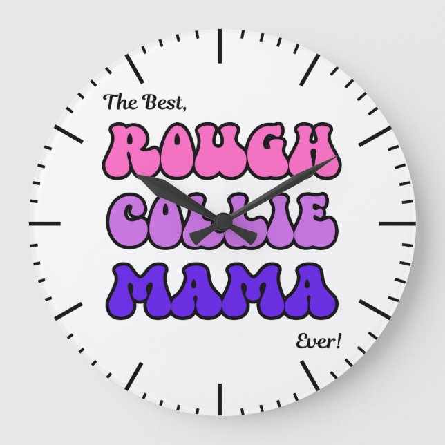 Horloge Rough Collie Maman (Recto)