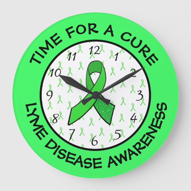 Horloge Ruban de Sensibilisation Vert Citron pour  (Recto)