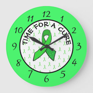 Horloge Ruban de Sensibilisation Vert Citron pour