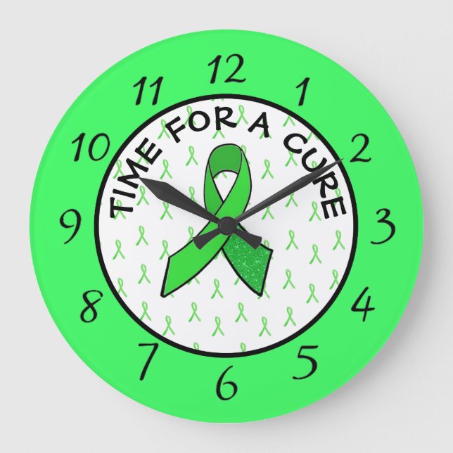 Horloge Ruban de Sensibilisation Vert Citron pour  (Recto)