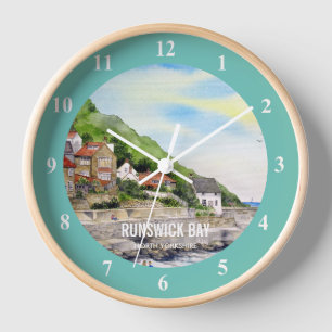 Horloge Runswick Bay North Yorkshire, England Watercolour