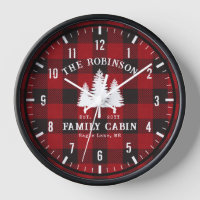 Rustic Country Family Cabine Tree Red Buffalo Plai