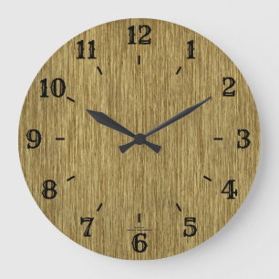 Horloge Rustique naturelle en bois gris