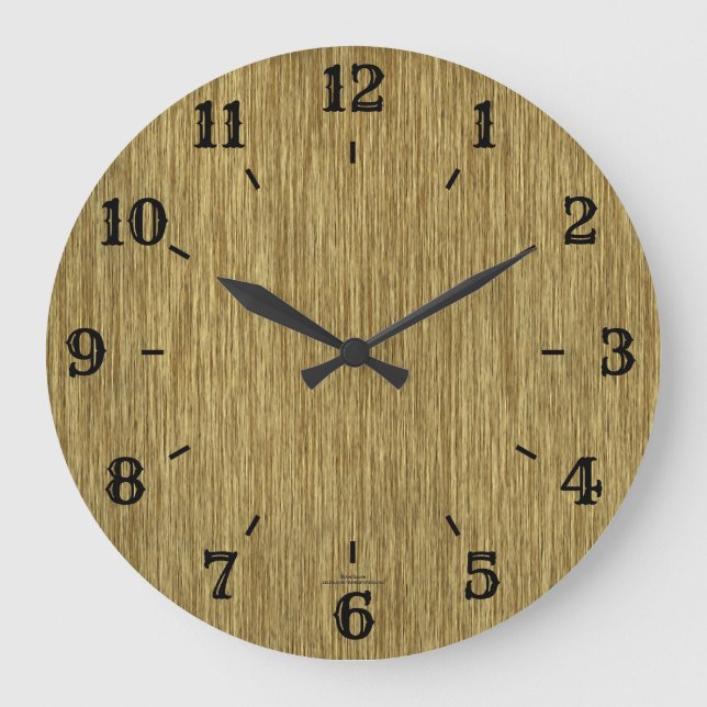 Horloge Rustique naturelle en bois gris (Recto)