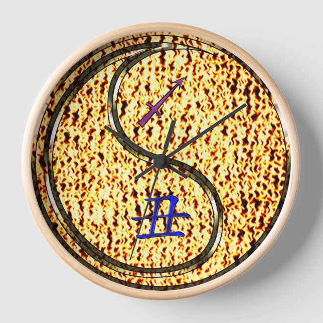 Horloge Sagittaire & Bœuf de Feu (Recto)
