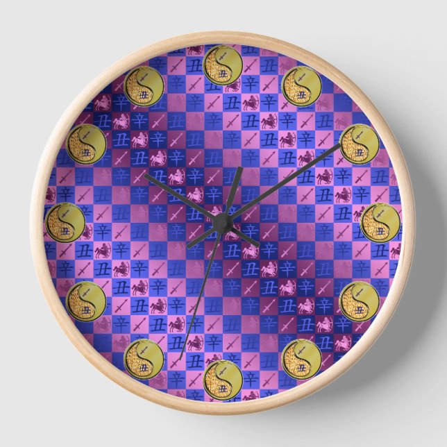 Horloge Sagittaire & Bœuf de Métal (Recto)