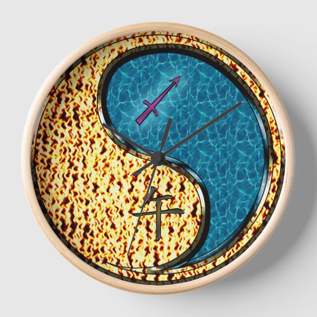 Horloge Sagittaire & Cheval d'eau (Recto)