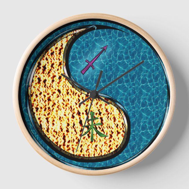 Horloge Sagittaire & Chèvre d'eau (Recto)