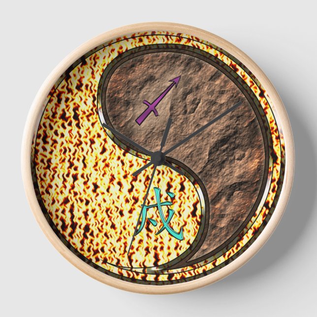 Horloge Sagittaire & Chien de Terre (Recto)