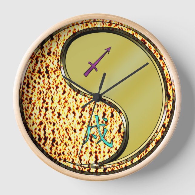 Horloge Sagittaire & Chien Métal (Recto)