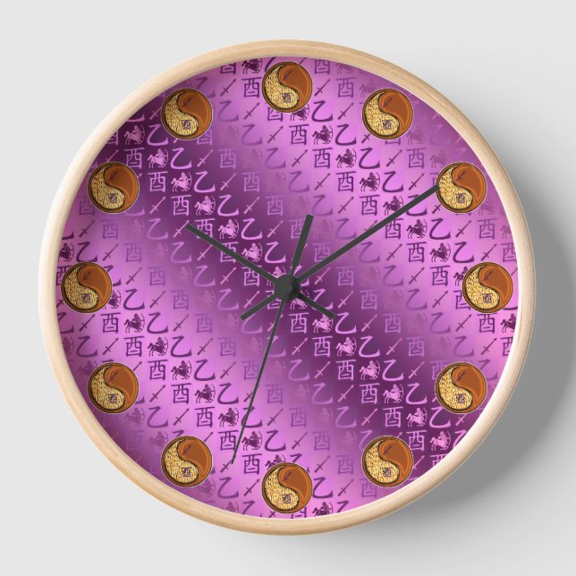 Horloge Sagittaire & Coq de Bois (Recto)