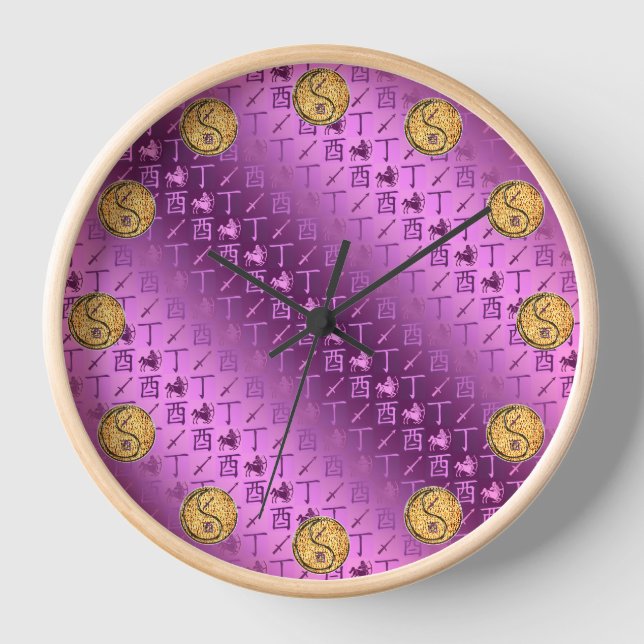 Horloge Sagittaire & Coq de Feu (Recto)