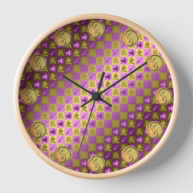 Horloge Sagittaire & Dragon de Métal (Recto)